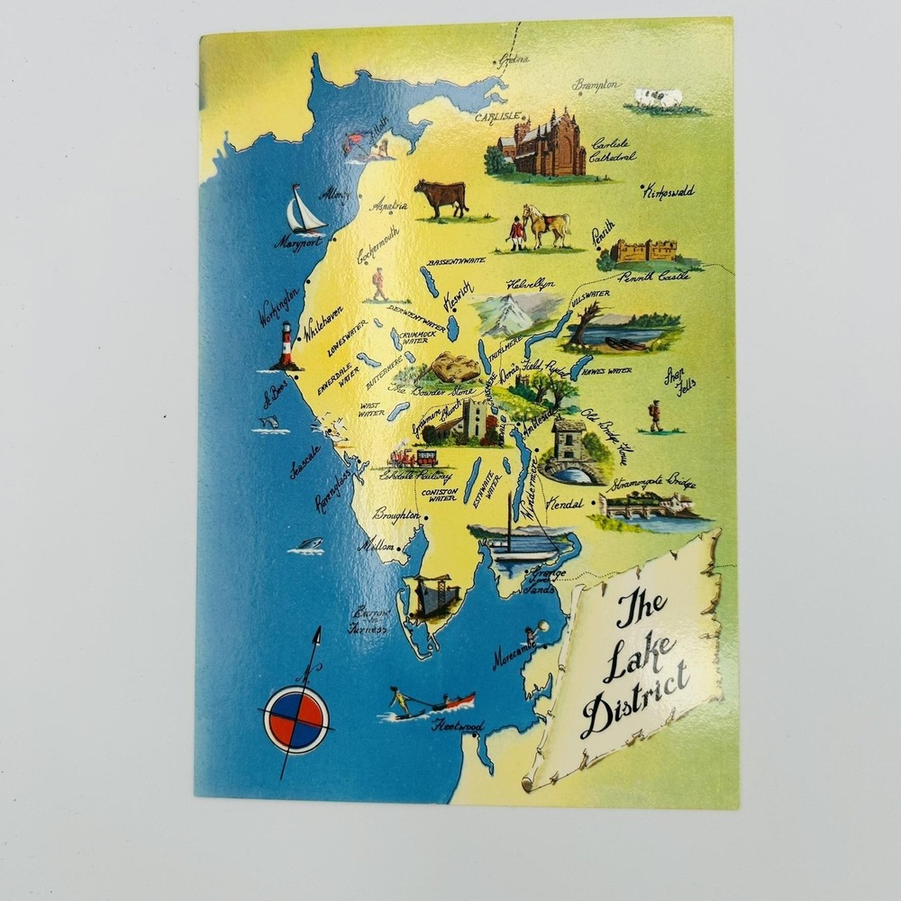 Colourmaster The Lake District Printed Postcard Multicolor Standard 5.5x3.5